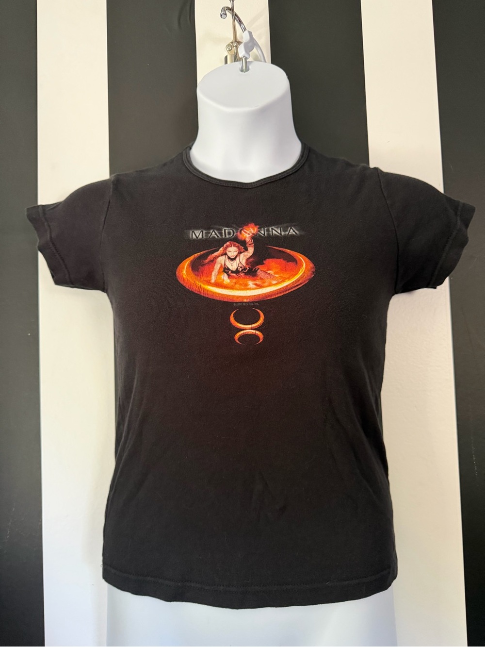 Vintage 2000 Y2K Madonna Baby Tee from the “Music” Album Era - SZ Large